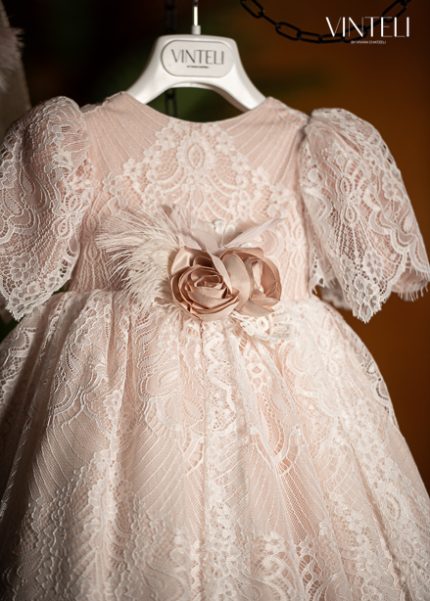 Βαπτιστικό Φορεματάκι για κορίτσι Nude 8205, Vinteli