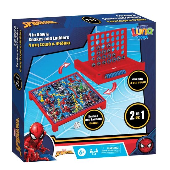 Επιτραπέζιο Παιχνίδι 4 στην Σειρά και Φιδάκι Spiderman 5205698648847 # 6+ Luna