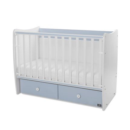 Lorelli Πολυμορφικό Κρεβατάκι Μωρού Matrix New 120x60 White & BabyBlue 10150600039P