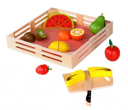 Ξύλινα Φρούτα με Ξύλο Κοπής και Δίσκο TKI014 6970090047602# 18m+ - Tooky Toy