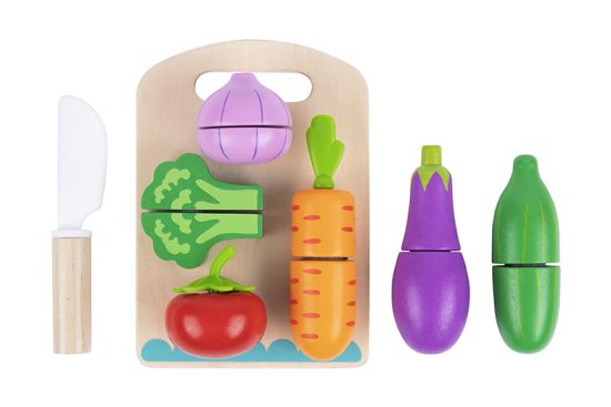 Ξύλινα Λαχανικά με Ξύλο Κοπής TK112 6972633373841 3+ - Tooky Toy