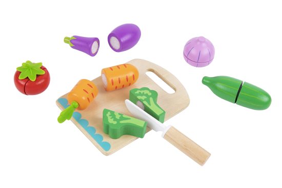 Ξύλινα Λαχανικά με Ξύλο Κοπής TK112 6972633373841 3+ - Tooky Toy
