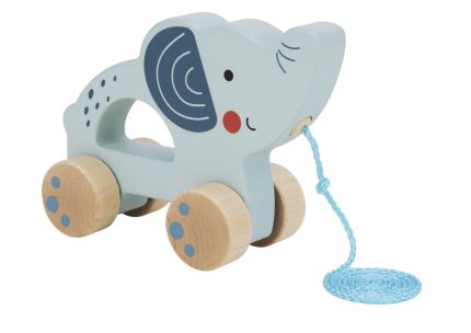 Ξύλινος Συρόμενος Ελέφαντας TJ007 6972633376330 18m+ - Tooky Toy