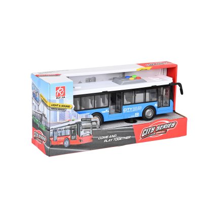 Φρίξιον Λεωφορείο 27cm σε κουτί με Φώτα, Ήχους, Ανοίγουν Πόρτες RJ5503 3+ - Martin Toys