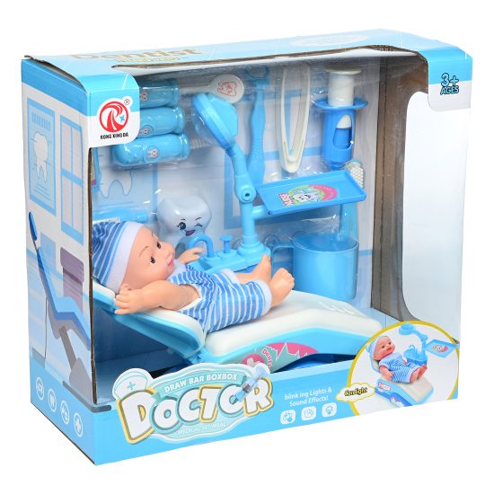 Κούκλα Μωρό Σετ Γιατρού με Φώτα και Σπρέι Νερού RX-821A 3+ - Martin Toys