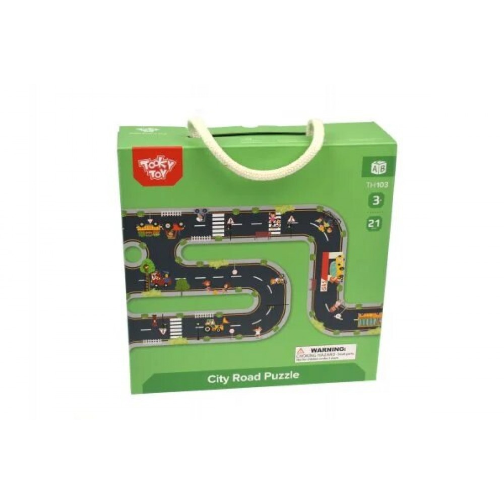 Ξύλινο Παζλ Αυτοκινητόδρομος TH103 6972633371649 3+ - Tooky Toy Ξύλινο Παζλ Αυτοκινητόδρομος TH103 6972633371649 3+ - Tooky Toy