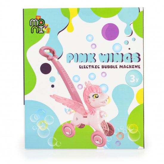 Ηλεκτρικό Πόνυ με Μηχανισμό για Φούσκες Pony Pink Wings BV089 3800146224202 3+ - Moni Toys