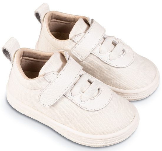 Babywalker Βαπτιστικό Παπουτσάκι Περπατήματος για αγόρι Δετό Δίχρωμο Σνίκερ Λευκό BS3078