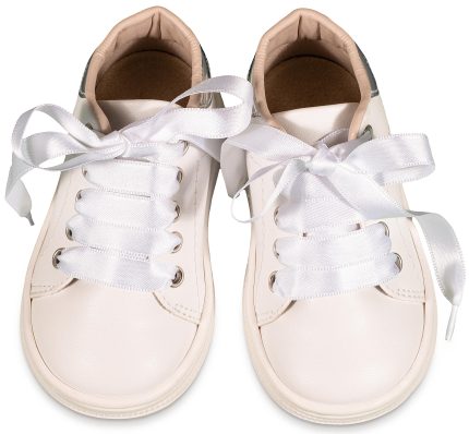 Babywalker Βαπτιστικό Παπουτσάκι Περπατήματος για Κορίτσι Δετό Σνίκερ BS3580 Λευκό