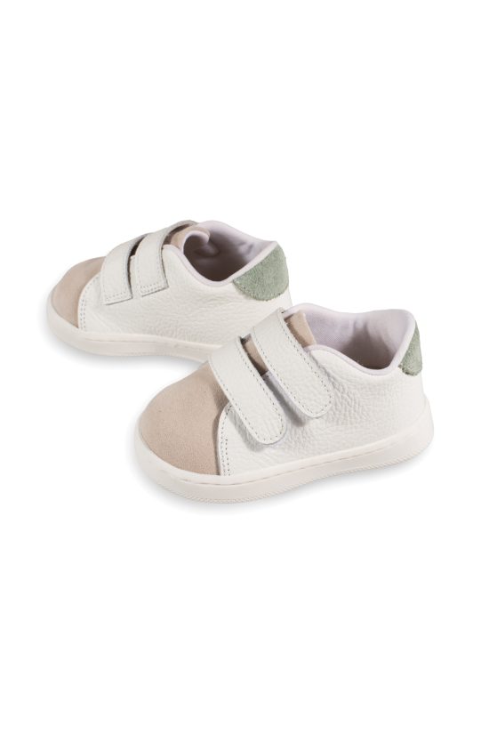Babywalker Βαπτιστικό Παπουτσάκι για Αγόρι Πρώτα Βήματα Τρίχρωμο Σνίκερ Λευκό-Μπλε-Μπεζ PRI2113