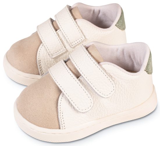 Babywalker Βαπτιστικό Παπουτσάκι για Αγόρι Πρώτα Βήματα Τρίχρωμο Σνίκερ Λευκό-Μπεζ-Μέντα PRI2113