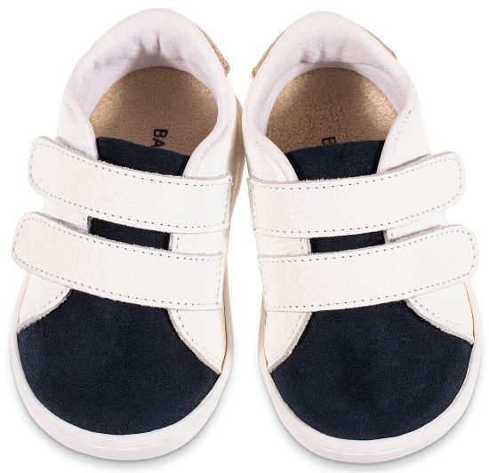 Babywalker Βαπτιστικό Παπουτσάκι για Αγόρι Τρίχρωμο Σνίκερ Λευκό-Μπλε-Μπεζ PRI2113