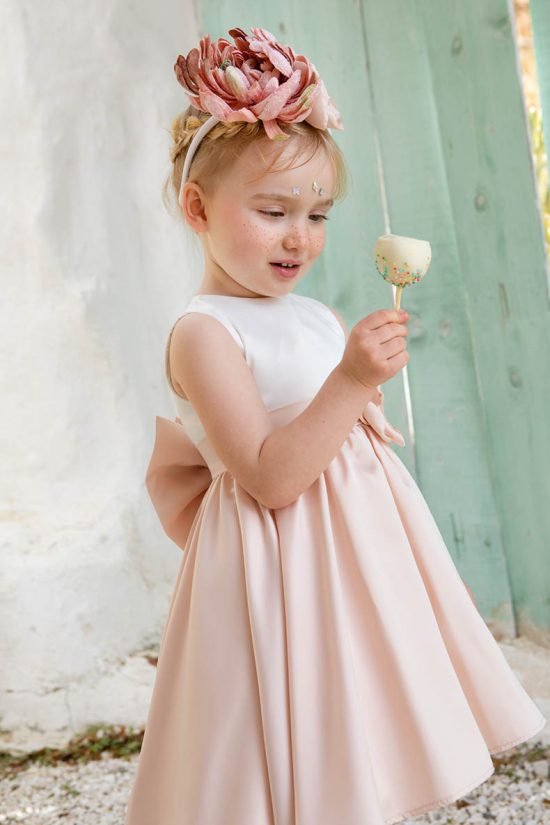 Βαπτιστικό Φορεματάκι για κορίτσι Ροζ Rosa 1311, Bambolino