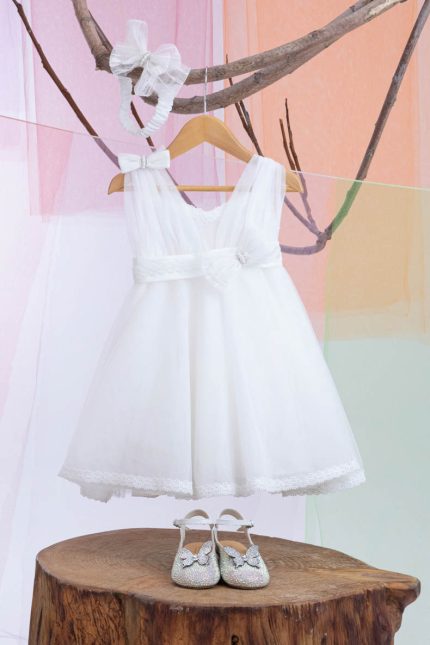 Βαπτιστικό Φορεματάκι για κορίτσι Εκρού Stacy 1335, Bambolino