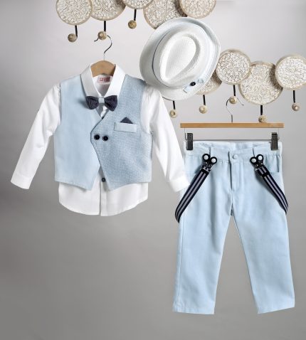 Βαπτιστικό Κοστουμάκι για Αγόρι Σιέλ 2805-2, New Life
