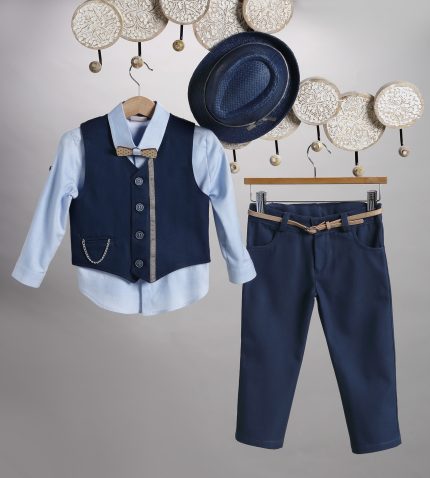 Βαπτιστικό Κοστουμάκι για Αγόρι Μπλε-Σιέλ 2813-3, New Life