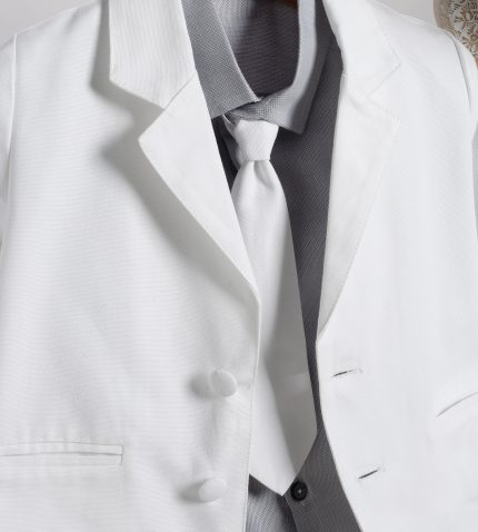 Βαπτιστικό Κοστουμάκι για Αγόρι Λευκό-Γκρι 2821-1, New Life