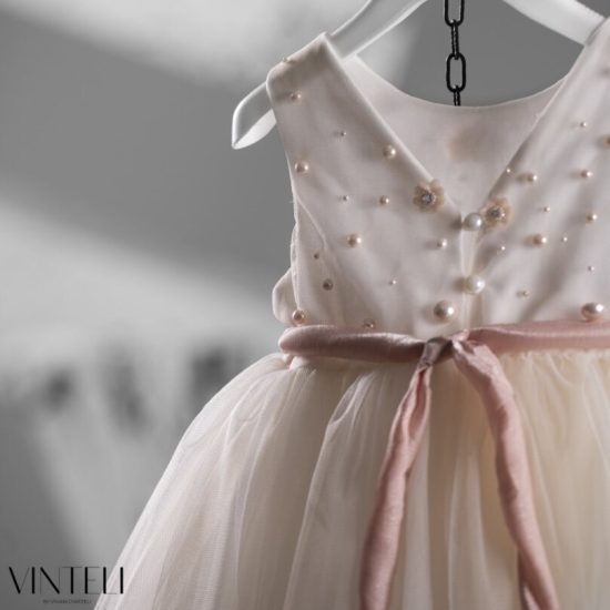 Βαπτιστικό Φορεματάκι για κορίτσι Εκρού EXC6301, Vinteli