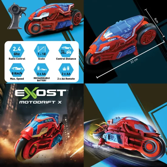 Λαμπάδα Exost Motordrift X Τηλεκατευθυνόμενη Μηχανή 5+ - As Company