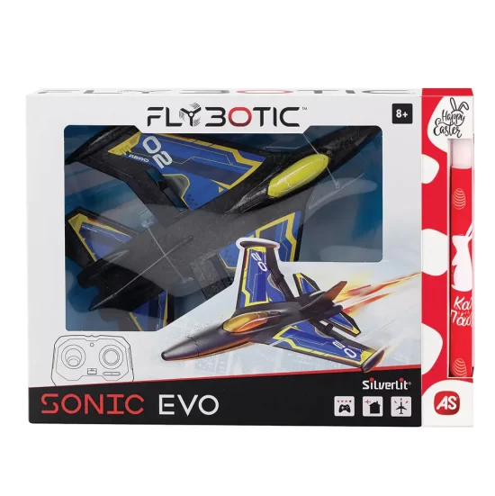 Λαμπάδα Silverlit Flybotic Sonic Evo Τηλεκατευθυνόμενο Αεροπλάνο Μπλε 8+, As Company