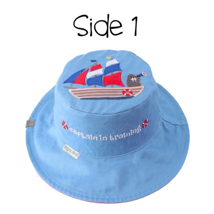 Καπέλο Διπλής Όψης UPF 50+ -Tall Ship-Lighthouse (Cotton) - FlapJackKids