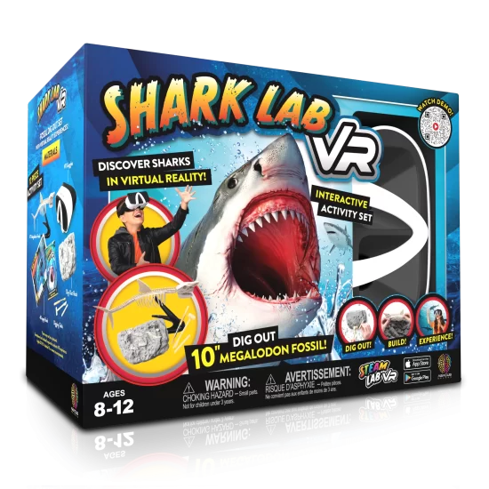 Abacus Brands Shark Lab VR Επιστημονικό σετ εικονικής πραγματικότητας – Πλήρης Έκδοση – Περιλαμβάνει Γυαλιά VR 8+