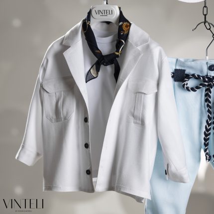 Βαπτιστικό Κοστουμάκι για αγόρι Ιβουάρ-Aqua CLS5317, Vinteli