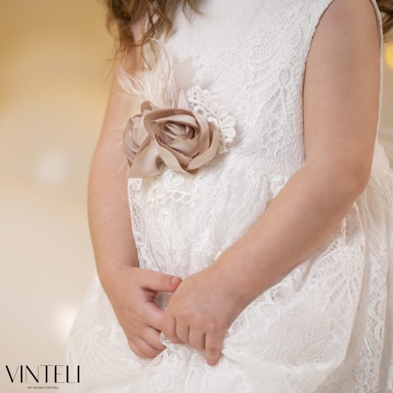 Βαπτιστικό Φορεματάκι για κορίτσι Ιβουάρ CLS6311, Vinteli