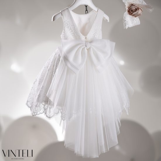 Βαπτιστικό Φορεματάκι για κορίτσι Ιβουάρ CLS6311, Vinteli