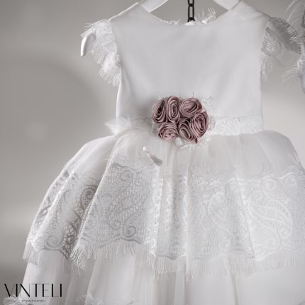 Βαπτιστικό Φορεματάκι για κορίτσι Ιβουάρ CLS6312, Vinteli