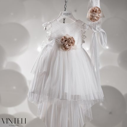 Βαπτιστικό Φορεματάκι για κορίτσι Ιβουάρ CLS6316, Vinteli