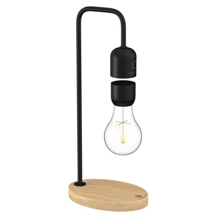 Designnest Levitating Light Bulb - Table Lamp - Μαγνητικό Αιωρούμενο Επιτραπέζιο Φωτιστικό Μαύρο