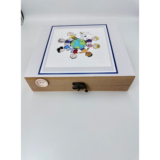 Ξύλινο Κουτί με Θέμα Snoopy-Γη | ΛΣΑ141