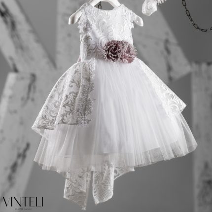 Βαπτιστικό Φορεματάκι για κορίτσι Ιβουάρ-Λευκό EXC6305, Vinteli