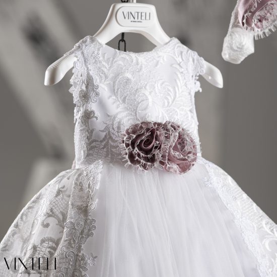 Βαπτιστικό Φορεματάκι για κορίτσι Ιβουάρ-Λευκό EXC6305, Vinteli