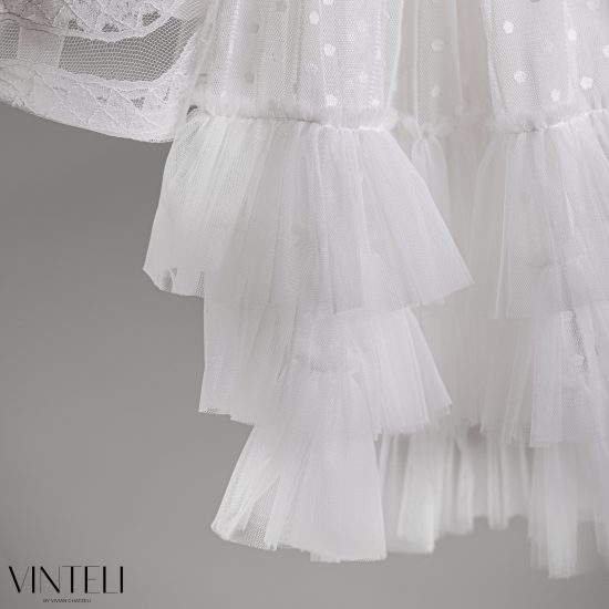 Βαπτιστικό Φορεματάκι για κορίτσι Ιβουάρ EXC6307, Vinteli