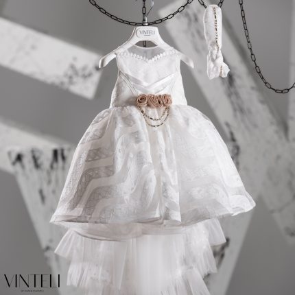Βαπτιστικό Φορεματάκι για κορίτσι Ιβουάρ EXC6307, Vinteli