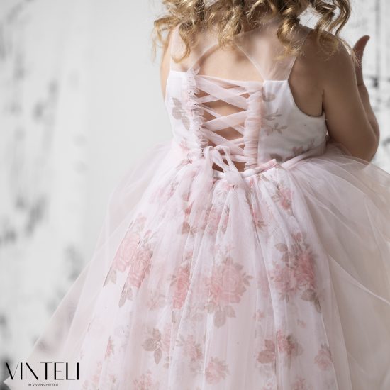 Βαπτιστικό Φορεματάκι για κορίτσι Ροζ EXC6308, Vinteli