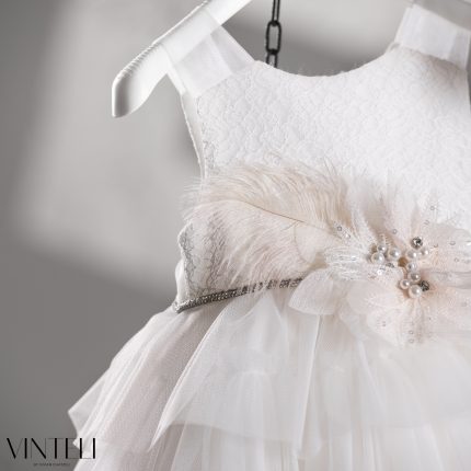 Βαπτιστικό Φορεματάκι για κορίτσι Ιβουάρ EXC6310, Vinteli