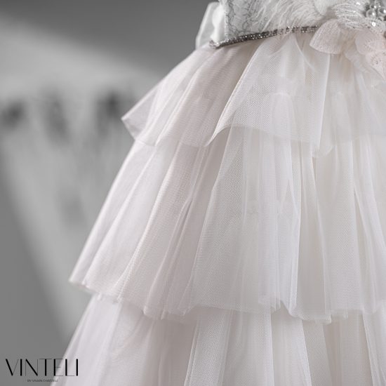 Βαπτιστικό Φορεματάκι για κορίτσι Ιβουάρ EXC6310, Vinteli