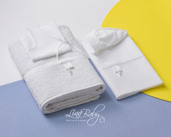 Λαδόπανο Σετ για Αγόρι Φαίδων | Phaedon Λευκό 1548, Lina Baby