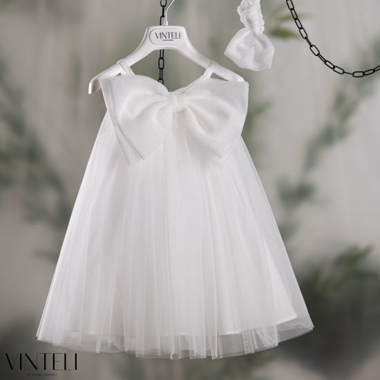 Βαπτιστικό Φορεματάκι για κορίτσι Ιβουάρ PRM6323A, Vinteli