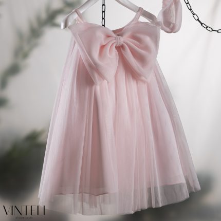 Βαπτιστικό Φορεματάκι για κορίτσι Ροζ PRM6323B, Vinteli
