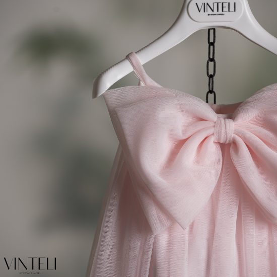 Βαπτιστικό Φορεματάκι για κορίτσι Ροζ PRM6323B, Vinteli