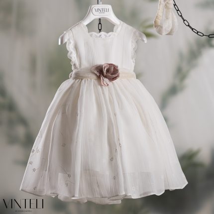Βαπτιστικό Φορεματάκι για κορίτσι Εκρού PRM6330, Vinteli