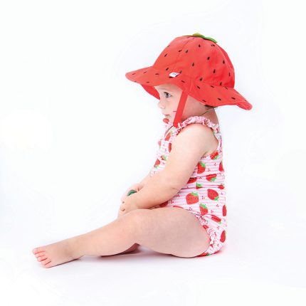 Σετ Ολόσωμο Μαγιό με UV Καπέλο Strawberry - Zoocchini