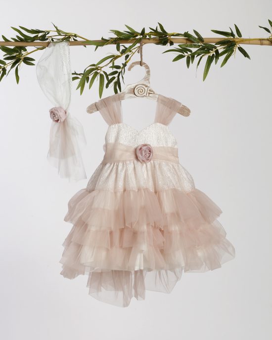 Βαπτιστικό Φορεματάκι για Κορίτσι Ροζ Φ-2422, Lollipop