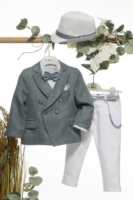 Βαπτιστικό Κοστουμάκι για Αγόρι Μπλε Ραφ-Λευκό Α4667, Mi Chiamo