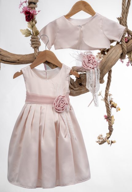 Βαπτιστικό Φόρεμα για κορίτσι Ροζ Κ120 Mak Baby