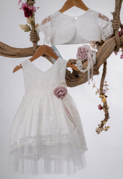 Βαπτιστικό Φόρεμα για κορίτσι Ιβουάρ Κ131 Mak Baby